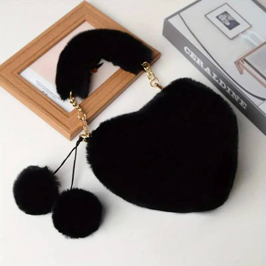 CARTERA CORAZON PELUCHE  1.0