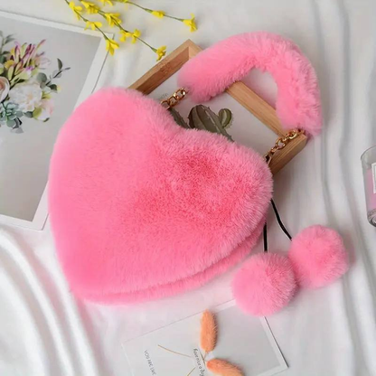 CARTERA CORAZON PELUCHE  1.0