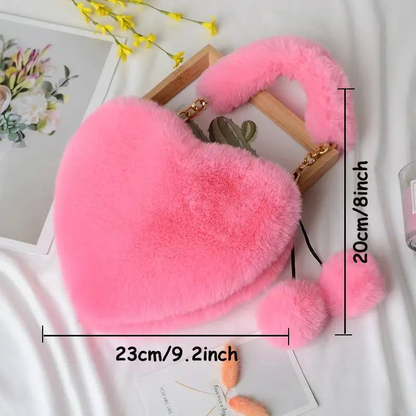 CARTERA CORAZON PELUCHE  1.0
