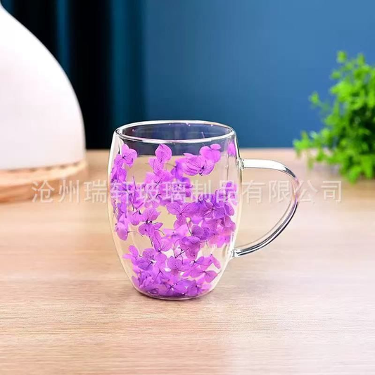 Vasos Dobles con Flores Eternas  3.0