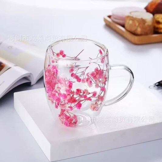 Vasos Dobles con Flores Eternas  3.0