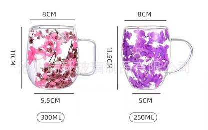 Vasos Dobles con Flores Eternas  3.0