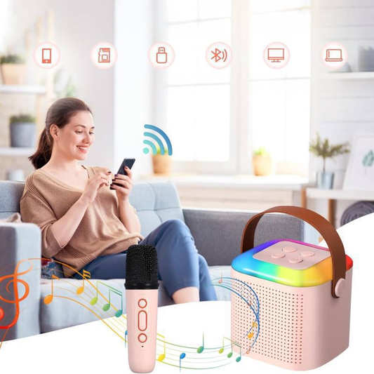 PARLANTE KARAOKE CON MICRÓFONO 15.0 TECNOLOGIA