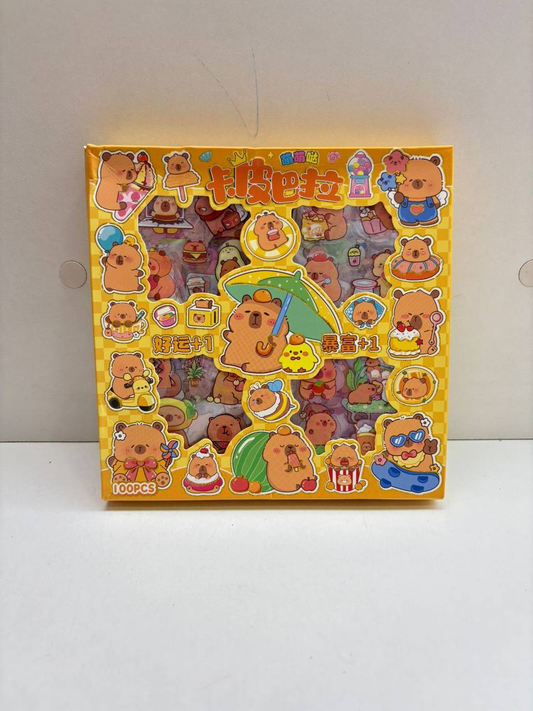 Caja de Stickers Capibara 8.0 PAPELERIA