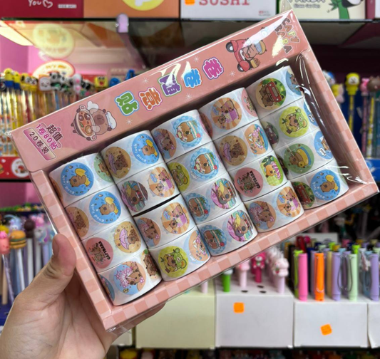 Caja de 20 rollos de Stickers 8.0 PAPELERIA