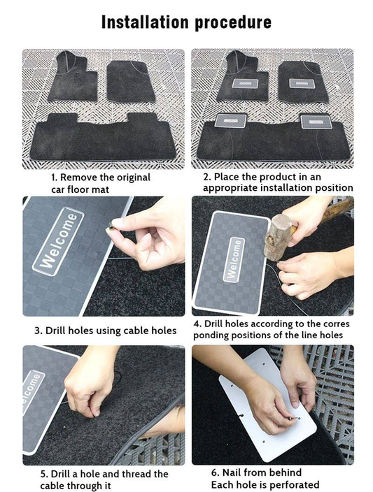 Alfombrillas LED 2 Piezas para Auto