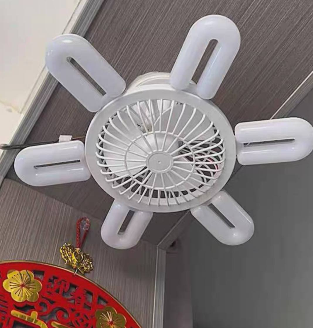 Ventilador de techo + lámpara (60W)