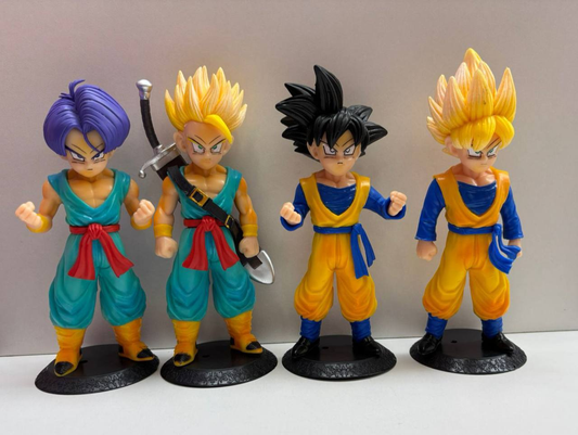 Set Coleccionable Dragon Ball Super (Goten & Trunks) - 4 Figuras con Base  8.0