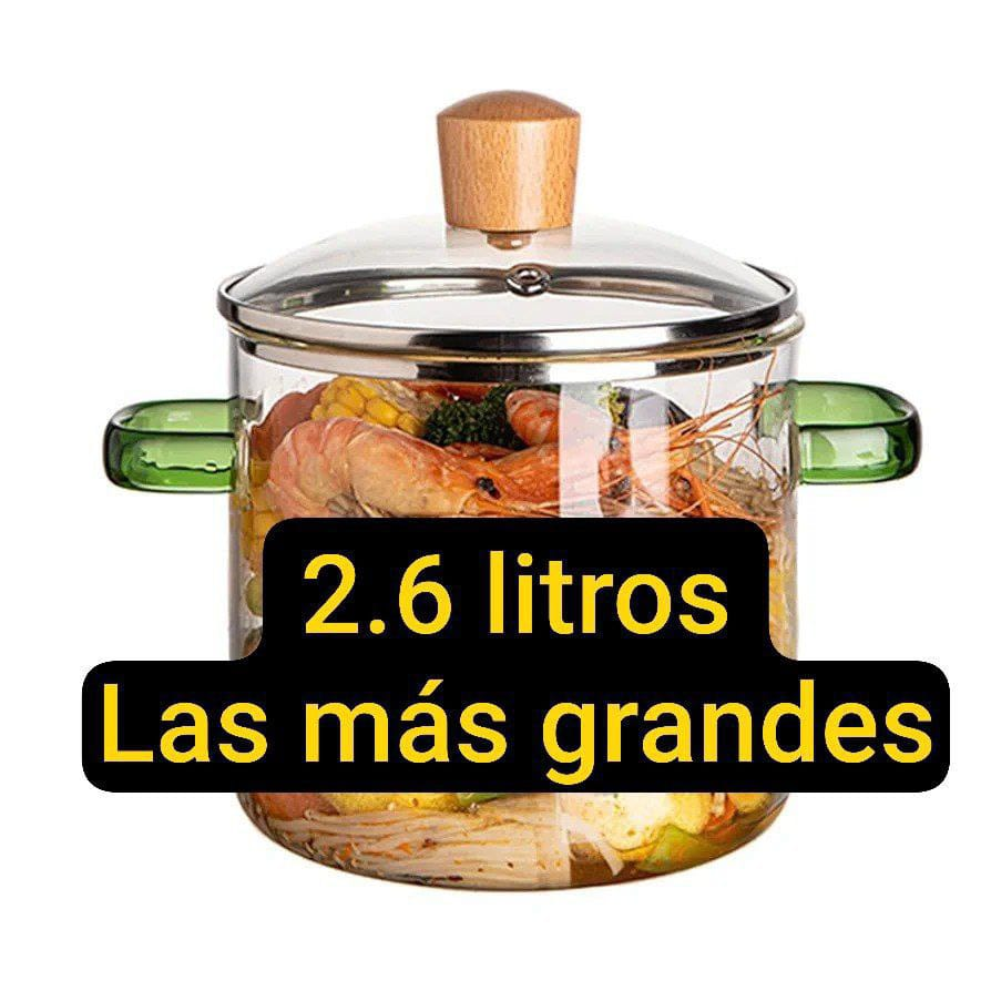 Olla de vidrio con tapa  21.0 COCINA