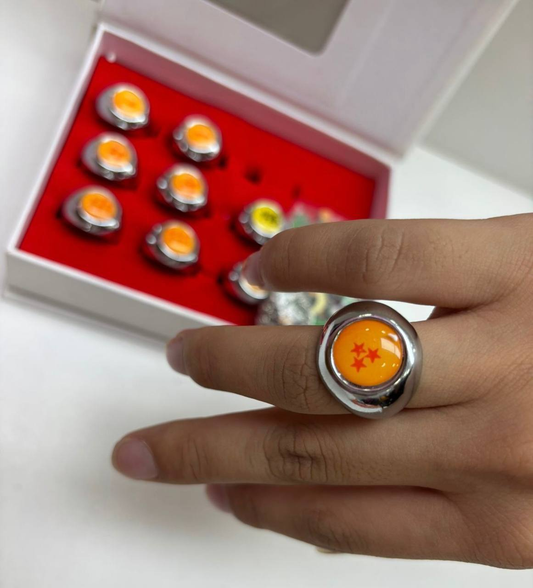 Set de Anillos y Cadena con Diseño de Dragón  8.0 COLECCIONABLES