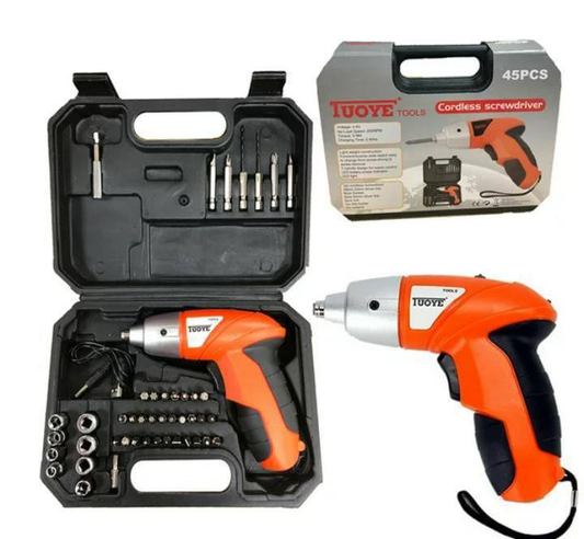 Destornillador Inalámbrico Recargable 45PCS Tuye+Tools  8.0 HERRAMIENTAS