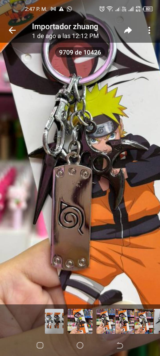 Llavero Metálico  Tema Naruto)  8.0 coleccionables