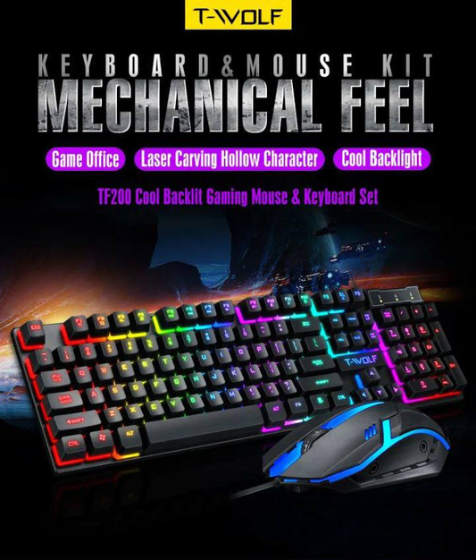 Teclado y Mouse con Luz  13.0  TECNOLOGIA