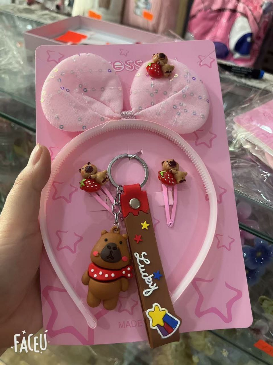 Set de Vinchas con llavero Kawai