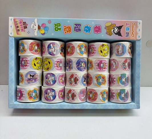 20 Rollos de Stickers 8.0 PAPELERIA