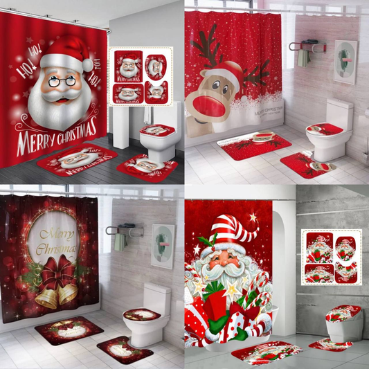Set de Baño con Diseño Navideño (4 piezas)  13.0 NAVIDAD