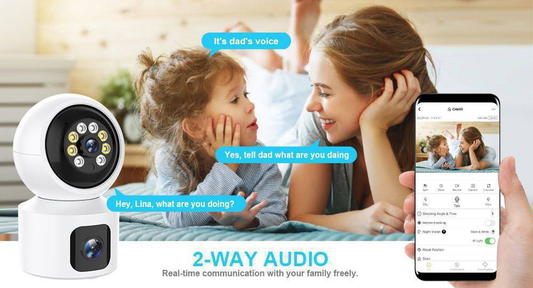Cámara WiFi Doble Lente 4K 8MP 14.0 TECNOLOGIA