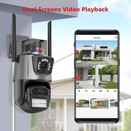 Cámara WiFi Doble Lente para Exteriores V380 Pro  14.0 TECNOLOGIA