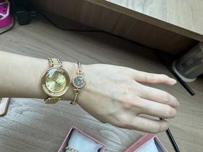 Reloj 2 piezas + caja regalo"  14.0 MUJER