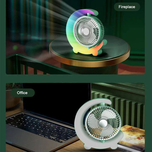 Ventilador de Escritorio USB con Luz 13.0 HOGAR
