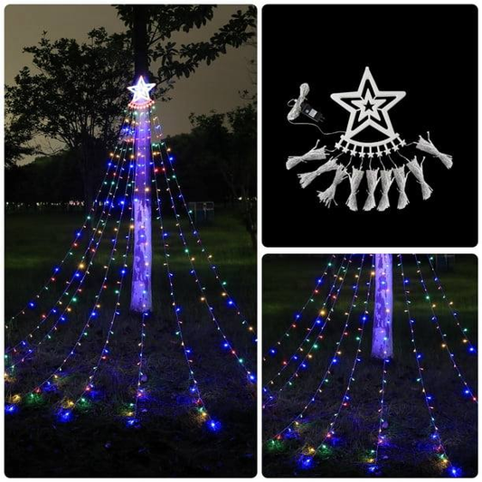 Estrella Cascadas de Luces para Árbol de Navidad 25.0