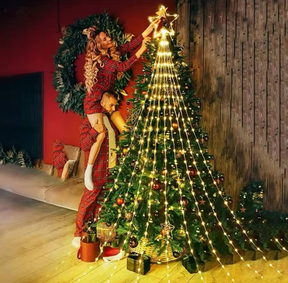 Estrella Cascadas de Luces para Árbol de Navidad 25.0