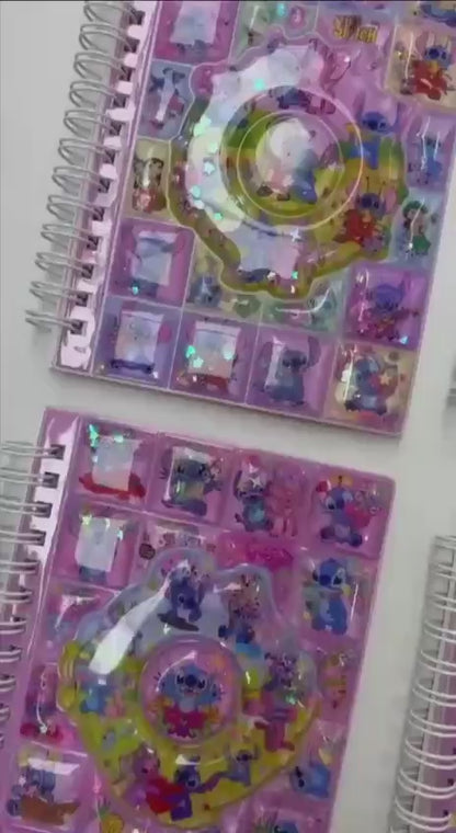 Cuaderno pasta de agua con  Stikers Grandecitos  8.0